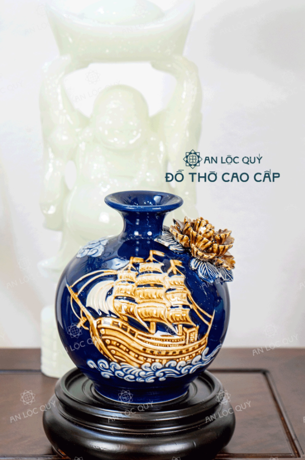 Mẫu bình tài lộc vẽ hình ảnh nhị cảnh công danh phú quý và Thuận buồm xuôi gió 5